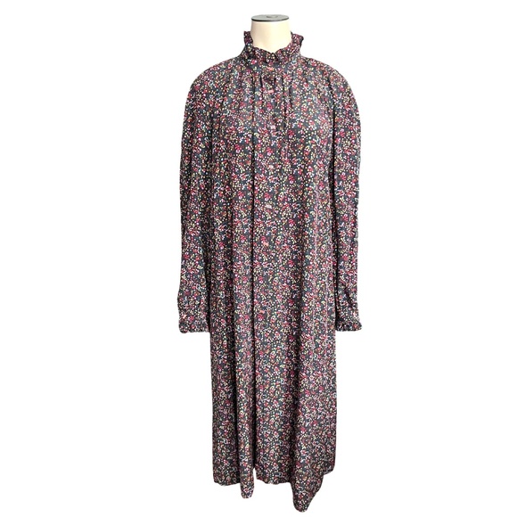 Vintage 1970s 80s Liberty London Silk Dress // S M L - Picture 3 of 8